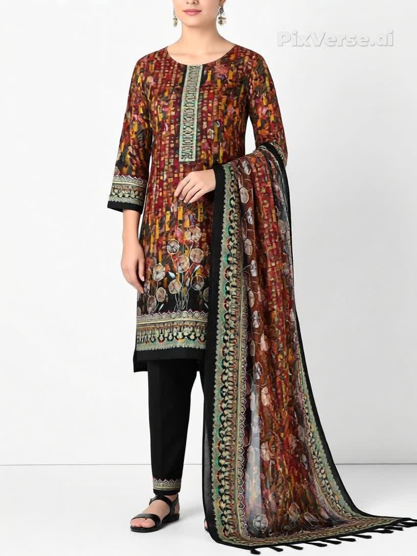 Zam Zam Swiss Lown 100% Cotton – Brown