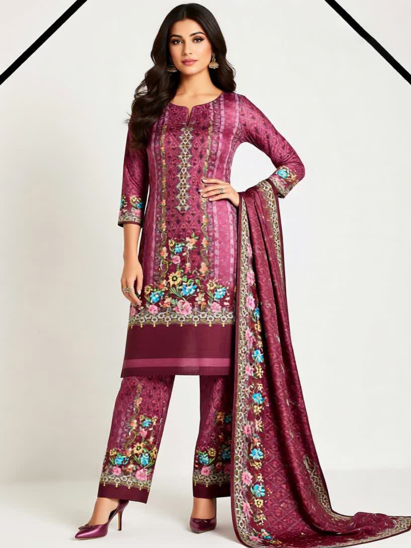 Zam Zam Swiss Lown 100% Cotton- Marron