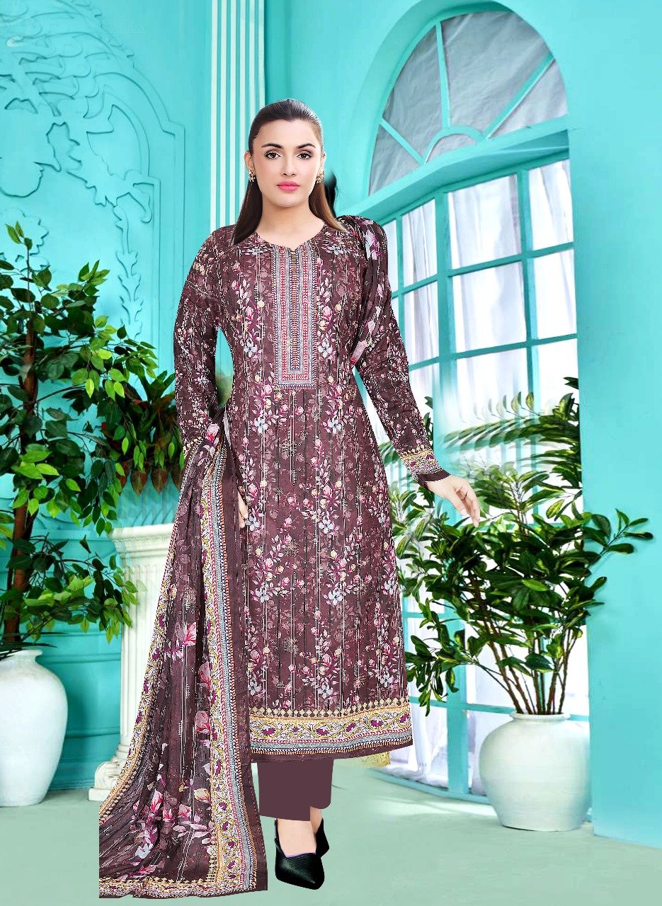 Karishma Cotton Embroidery Sequin – Digital Print