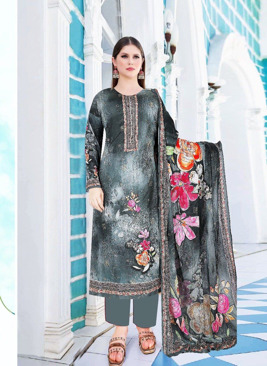 Karishma Cotton Embroidery Sequin – Digital Print